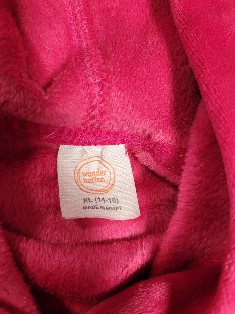 wonder nation Hot Pink Plush Hoodie - Picture 2 of 3
